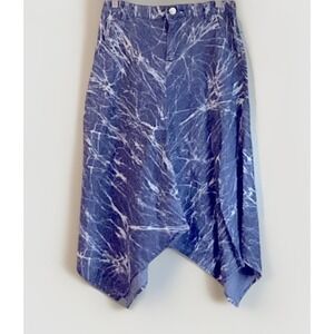 Y2K Skirt Women's 30 Denim Blue Hanky Hem Casual Modest